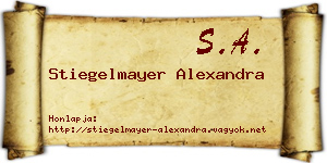 Stiegelmayer Alexandra névjegykártya