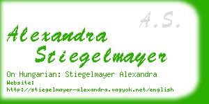 alexandra stiegelmayer business card